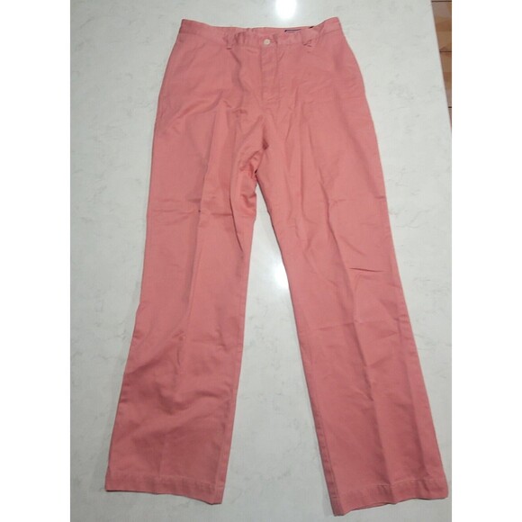 Vineyard Vines Pants Mens 34 x 32 Salmon Coral Pink Breaker Chino Casual Preppy
